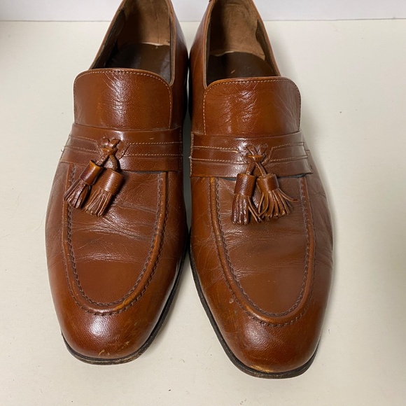 Florsheim Size 8D Brown Leather Tassel Loafers Vintage • Very Nice Condition main image 7